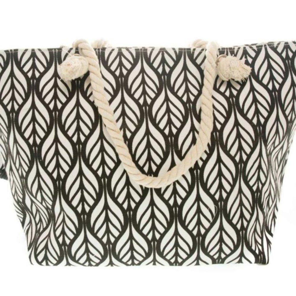 Black and White Beach Bag
